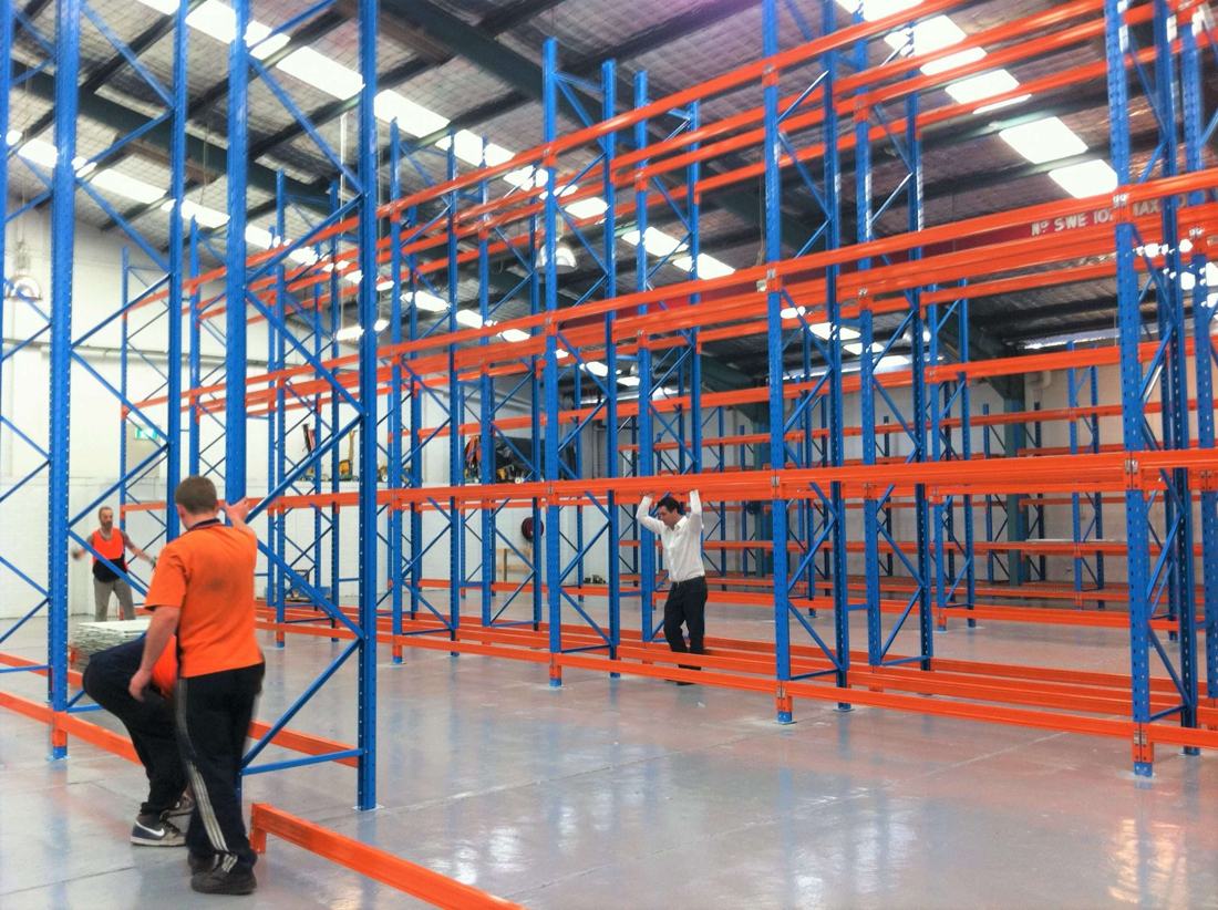 Multi-level pallet racking supplied and installed