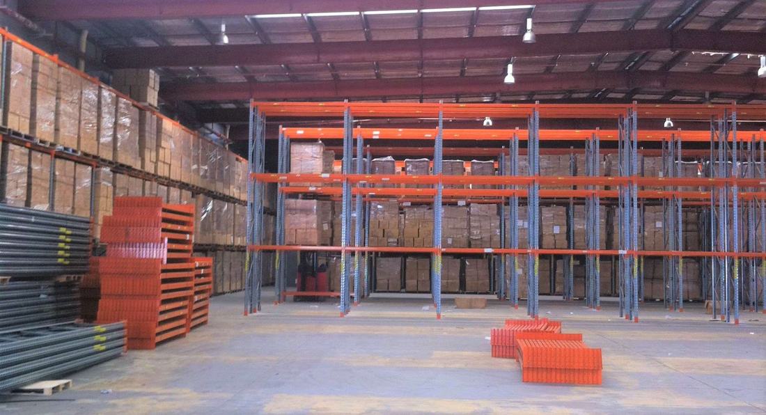 Warehouse racking layout installed around live operations